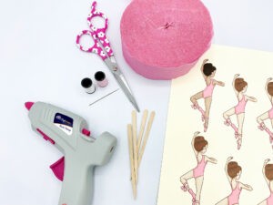 ballerina cupcake topper supplies